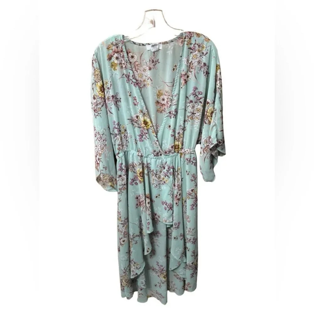 L.I..F.E. Love is for Eternity Sheer Beach Cover Up Dress Kaftan Large